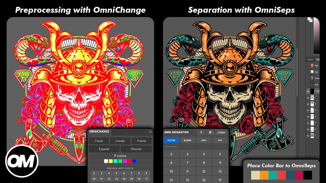 How to Spot Color for Screen Printing Using OmniChange